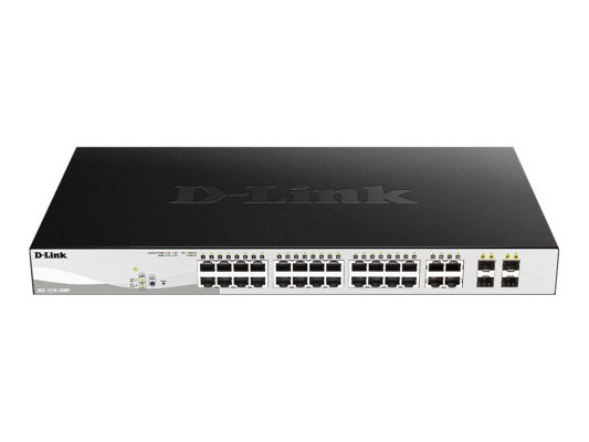 D-Link | Switch | DGS-1210-28MP | Web Management | Rack mountable | Gigabit Ethernet (copper) ports quantity 24 | SFP ports quantity 4 | PoE / Poe+ ports quantity 24 | Power supply type External | Lifetime month(s)