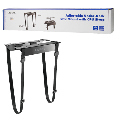LogiLink EO0009 Adjustable Under-Desk CPU Mount, strap | Logilink