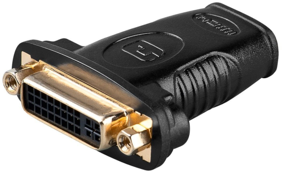 Goobay | HDMI / DVI-I adapter, gold-plated | 68690 | Black | HDMI female (Type A) | DVI-I female Dual-Link (24+5 pin)