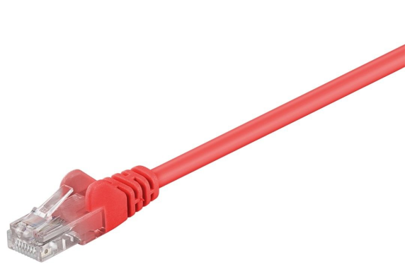 Goobay | CAT 5e patch cable, U / UTP | 68369 | Red RJ45 male (8P8C) | RJ45 male (8P8C)