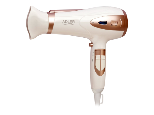 Adler | Hair Dryer | AD 2248 | 2400 W | Number of temperature settings 3 | Ionic function | Diffuser nozzle | White