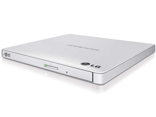 H.L Data Storage | Ultra Slim Portable DVD-Writer | GP57EW40 | Interface USB 2.0 | DVD±R / RW | CD read speed 24 x | CD write speed 24 x | White | Desktop / Notebook