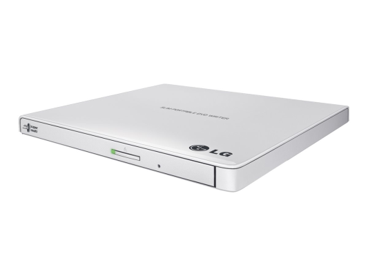H.L Data Storage | Ultra Slim Portable DVD-Writer | GP57EW40 | Interface USB 2.0 | DVD±R / RW | CD read speed 24 x | CD write speed 24 x | White | Desktop / Notebook