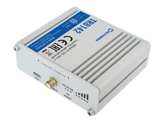 LTE Gateway | TRB142 | No Wi-Fi | Ethernet LAN (RJ-45) ports 0 | Mesh Support No | MU-MiMO No | 2G / 3G / 4G | Antenna type 1 x SMA for LTE | 1 x Virtual network interface via micro USB