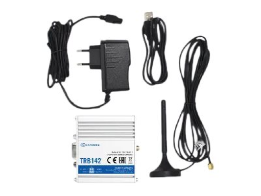 LTE Gateway | TRB142 | No Wi-Fi | Ethernet LAN (RJ-45) ports 0 | Mesh Support No | MU-MiMO No | 2G / 3G / 4G | Antenna type 1 x SMA for LTE | 1 x Virtual network interface via micro USB