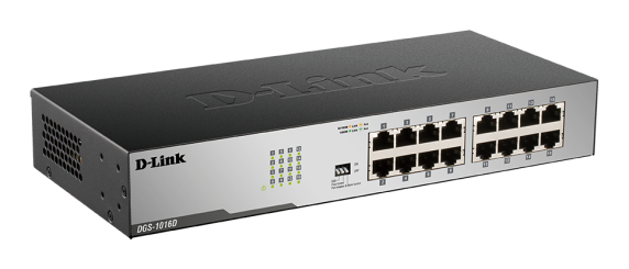D-Link | 16-Port Gigabit Unmanaged Desktop Switch | DGS-1016D | Unmanaged | Desktop
