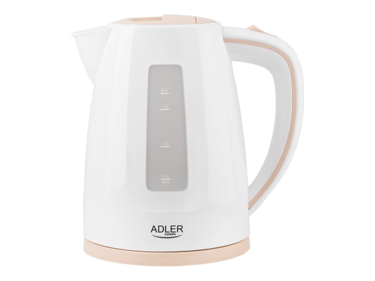 Adler | Kettle | AD 1264 | Standard | 2200 W | 1.7 L | Plastic | 360° rotational base | White