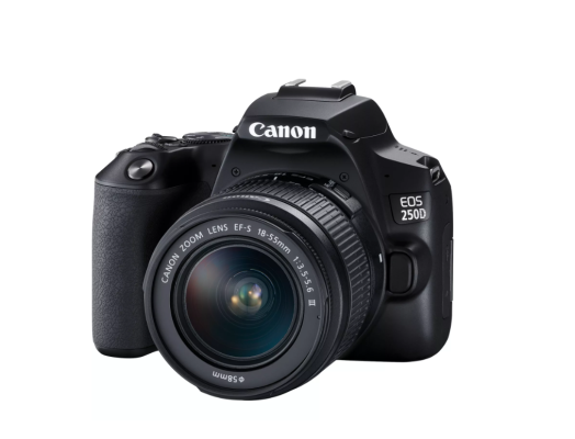Canon | EOS 250D + 18-55mm Kit | Megapixel 24.1 MP | Image stabilizer | ISO sensitivity (max) 256000 | Wi-Fi | Video recording | Manual | CMOS | Black