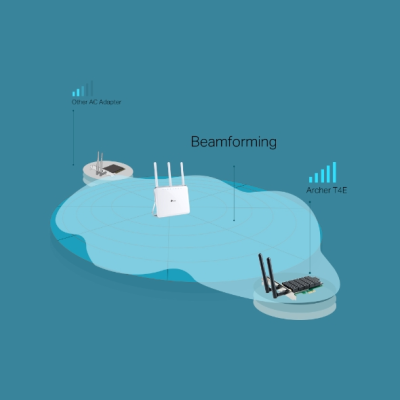 TP-LINK Archer T4E Dual Band PCI Express Adapter 2.4GHz / 5GHz, 802.11ac, 300+867 Mbps, 2xDetachable antennas