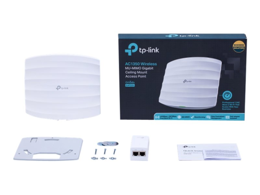 TP-LINK | Access Point | EAP225 | 802.11ac | 2.4GHz / 5GHz | 450+867 Mbit / s | 10 / 100 / 1000 Mbit / s | Ethernet LAN (RJ-45) ports 1 | MU-MiMO Yes | PoE in | Antenna type 5xInternal