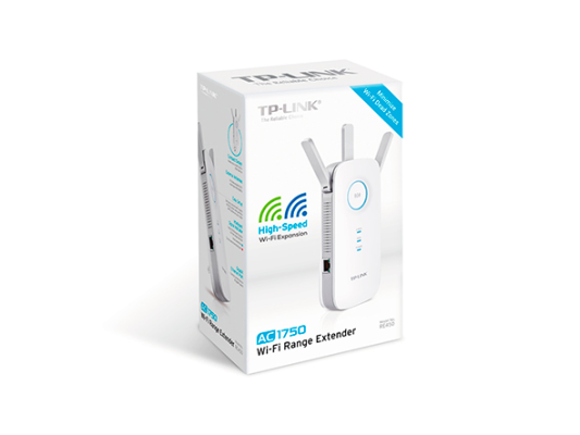 TP-LINK | Extender | RE450 | 802.11ac | 2.4GHz / 5GHz | 450+1300 Mbit / s | 10 / 100 / 1000 Mbit / s | Ethernet LAN (RJ-45) ports 1 | MU-MiMO No | no PoE | Antenna type 3xExternal