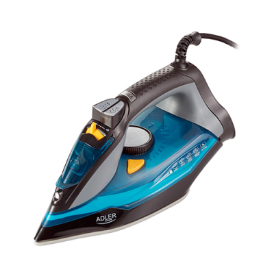 Adler | Iron | AD 5032 | Steam Iron | 3000 W | Water tank capacity 350 ml | Continuous steam 45 g / min | Steam boost performance 80 g / min | Blue / Grey