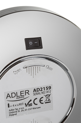 Adler | Mirror | AD 2159 | 15 cm | LED mirror | Chrome