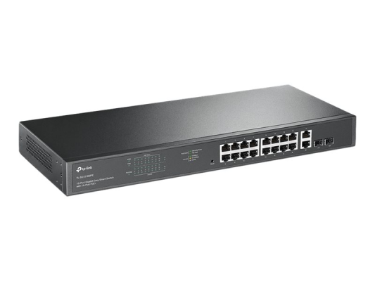 TP-LINK | Switch | TL-SG1218MPE | Web Managed | Rackmountable | Gigabit Ethernet (copper) ports quantity 16 | SFP ports quantity 2 | PoE+ ports quantity 16 | 36 month(s)