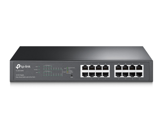 TP-LINK | Switch | TL-SG1016PE | Web Managed | Desktop / Rackmountable | Gigabit Ethernet (copper) ports quantity 16 | PoE+ ports quantity 8 | 36 month(s)