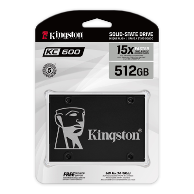Kingston | KC600 | 512 GB | SSD form factor 2.5" | Solid-state drive interface SATA | Read speed 550 MB / s | Write speed 520 MB / s