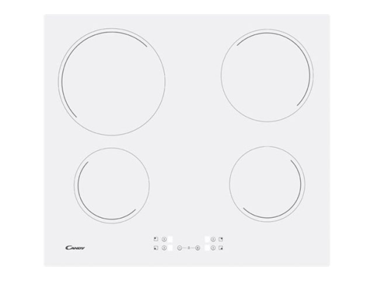 Candy | Hob | CH64CCW | Vitroceramic | Number of burners / cooking zones 4 | Touch | White