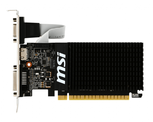 MSI | GT 710 2GD3H LP | NVIDIA | 2 GB | GeForce GT 710 | DDR3 | DVI-D ports quantity 1 | HDMI ports quantity 1 | PCI Express 2.0 x16 (uses x8) | Memory clock speed 1600 MHz | Processor frequency 954 MHz | VGA (D-Sub) ports quantity 1