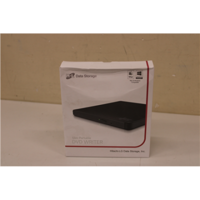 H.L Data Storage Ultra Slim Portable DVD-Writer | GP57EB40 | Interface USB 2.0 | DVD±R / RW | CD read speed 24 x | CD write speed 24 x | Black | DAMAGED PACKAGING | Desktop / Notebook