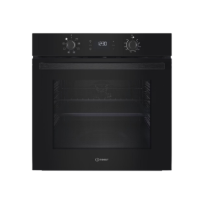 Indesit IO K55C B Oven, Built-in, Electric, Width 59.5 cm, Self cleaning, Black