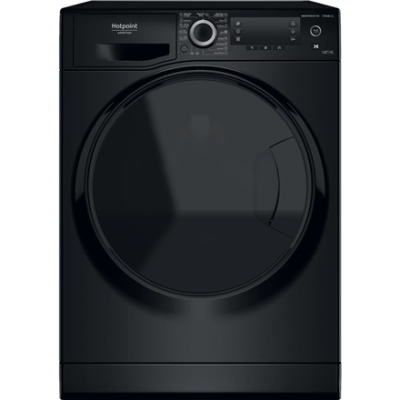 Hotpoint | Washing Machine With Dryer | NDD 11725 BDA EE | Energy efficiency class E | Front loading | 7 kg | Washing capacity 11 kg | Yes | LCD | Depth 61 cm | Steam function | Black
