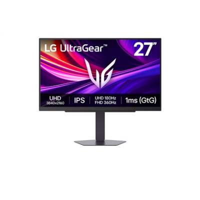 LG 27G810A-B | 27 " | IPS | UHD | 16:9 | 180 Hz | 1 ms | 3840 x 2160 pixels | 400 cd / m² | HDMI ports quantity 2