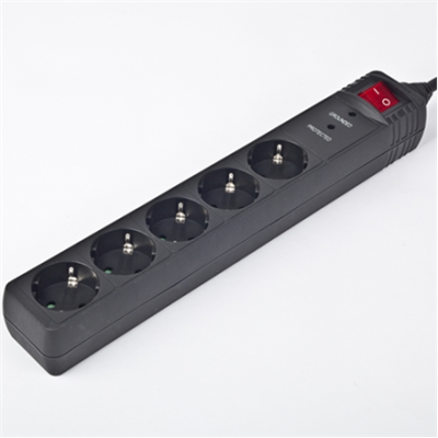 Surge Protector SPG5-C-15 / 4.5 m / 5 Sockets / Black