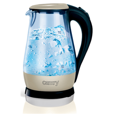 Camry | CR 1251 | Standard kettle | 2000 W | 1.7 L | Glass | 360° rotational base | Glass / Black