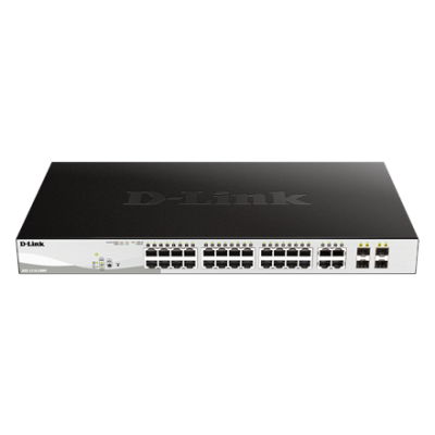 D-Link | Switch | DGS-1210-28MP | Web Management | Rack mountable | Gigabit Ethernet (copper) ports quantity 24 | SFP ports quantity 4 | PoE / Poe+ ports quantity 24 | Power supply type External | Lifetime month(s)