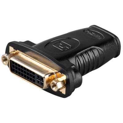 Goobay | HDMI / DVI-I adapter, gold-plated | 68690 | Black | HDMI female (Type A) | DVI-I female Dual-Link (24+5 pin)