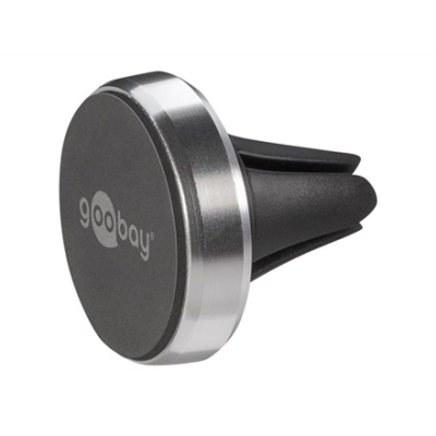 Goobay | Magnetic mount Metal Slim Design for smartphones (35mm) | 38685 | Black / Silver | Magnetic holder is suitable for almost every smartphone; Quick-Snap assembly technology for quick and easy use; Smart and almost invisible fastening option
