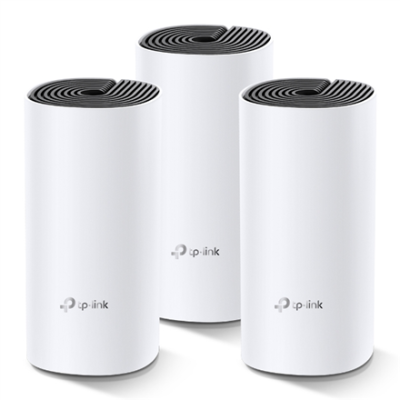 Whole Home Mesh WiFi System | Deco M4 (3-Pack) | 802.11ac | 300+867 Mbit / s | 10 / 100 / 1000 Mbit / s | Ethernet LAN (RJ-45) ports 2 | Mesh Support Yes | MU-MiMO Yes | No mobile broadband | Antenna type 2xInternal | No