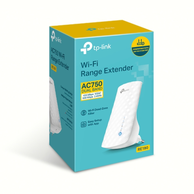 TP-LINK | Extender | RE190 | 802.11ac | 2.4GHz / 5GHz | 300+433 Mbit / s | MU-MiMO No | no PoE | Antenna type 3 Omni-directional