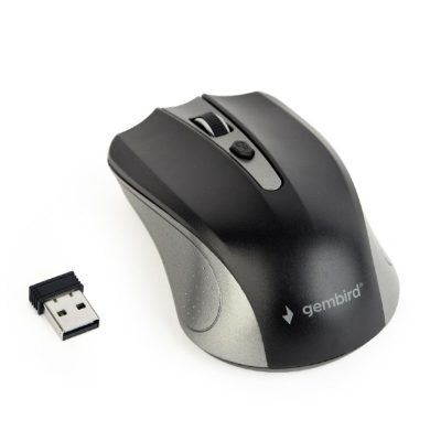 Gembird | MUSW-4B-04-GB | 2.4GHz Wireless Optical Mouse | Optical Mouse | USB | Spacegrey / Black