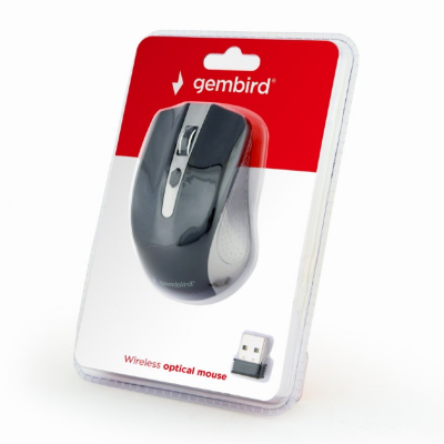 Gembird | MUSW-4B-04-GB | 2.4GHz Wireless Optical Mouse | Optical Mouse | USB | Spacegrey / Black