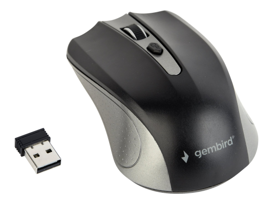 Gembird | MUSW-4B-04-GB | 2.4GHz Wireless Optical Mouse | Optical Mouse | USB | Spacegrey / Black
