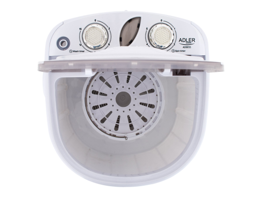 Adler | Mini washing machine | AD 8055 | Top loading | Washing capacity 3 kg | Depth 37 cm | Width 36 cm | White