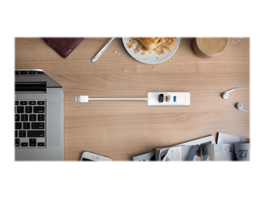 TP-LINK | USB 3.0 3-Port Hub & Gigabit Ethernet Adapter 2 in 1 USB Adapter | UE330