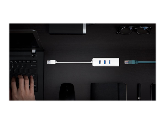 TP-LINK | USB 3.0 3-Port Hub & Gigabit Ethernet Adapter 2 in 1 USB Adapter | UE330