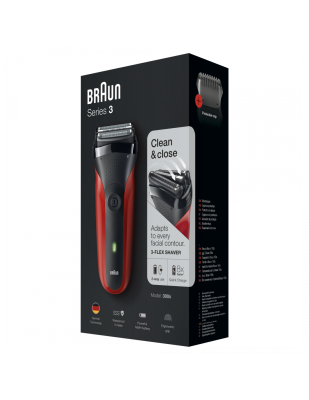 Braun | Series 3 Shaver | 300s | NiMH | Red
