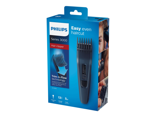 Philips | Hair clipper | HC3505 / 15 | Corded | Number of length steps 13 | Step precise 2 mm | Black / Blue
