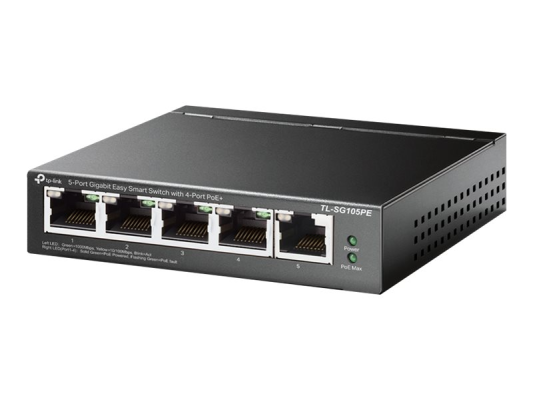 TP-LINK | Switch | TL-SG105PE | Unmanaged | Desktop | PoE+ ports quantity 4 | Power supply type External