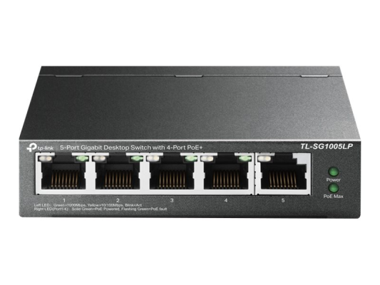TP-LINK | Switch | TL-SG1005LP | Unmanaged | Desktop | PoE+ ports quantity 4 | Power supply type External