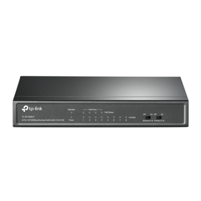 TP-LINK | Switch | TL-SF1008LP | Unmanaged | Desktop | 10 / 100 Mbps (RJ-45) ports quantity 8 | Power over Ethernet (PoE) ports quantity 4 | Power supply type External