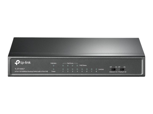 TP-LINK | Switch | TL-SF1008LP | Unmanaged | Desktop | 10 / 100 Mbps (RJ-45) ports quantity 8 | Power over Ethernet (PoE) ports quantity 4 | Power supply type External