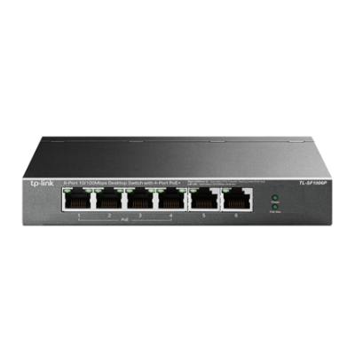 TP-LINK | Switch | TL-SF1006P | Unmanaged | Desktop | 10 / 100 Mbps (RJ-45) ports quantity 6 | PoE+ ports quantity 4 | Power supply type External