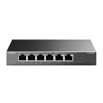 TP-LINK | Switch | TL-SF1006P | Unmanaged | Desktop | 10 / 100 Mbps (RJ-45) ports quantity 6 | PoE+ ports quantity 4 | Power supply type External