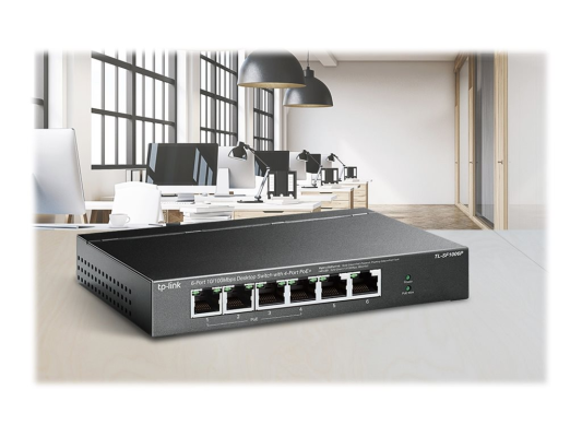TP-LINK | Switch | TL-SF1006P | Unmanaged | Desktop | 10 / 100 Mbps (RJ-45) ports quantity 6 | PoE+ ports quantity 4 | Power supply type External