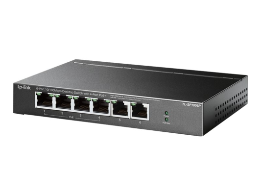 TP-LINK | Switch | TL-SF1006P | Unmanaged | Desktop | 10 / 100 Mbps (RJ-45) ports quantity 6 | PoE+ ports quantity 4 | Power supply type External