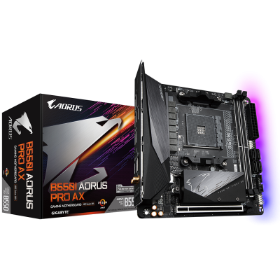 Gigabyte | B550I AORUS PRO AX 1.0 | Processor family AMD | Processor socket AM4 | DDR4 DIMM | Memory slots 2 | Chipset AMD B | Mini ITX